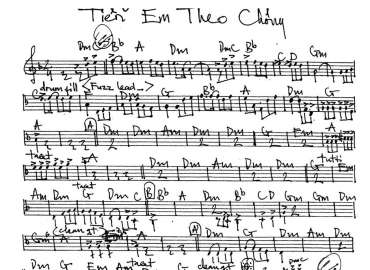 Tiễn Em Theo Chồng sheet nhạc đệm