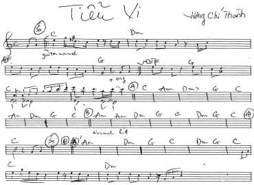 Tiễu Vi sheet nhạc đệm