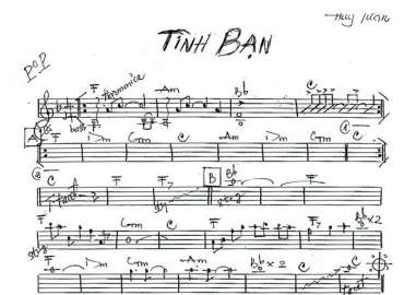 Tình Bạn sheet nhạc đệm