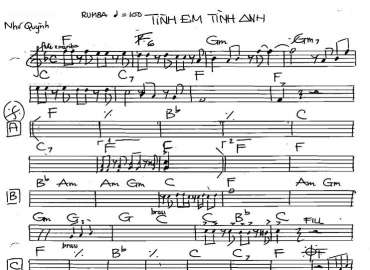 Tình Em Tình Anh sheet nhạc đệm