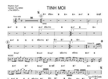 Tình Mới sheet nhạc đệm
