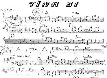 Tình Si sheet nhạc đệm