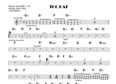 Tóc Hát sheet nhạc đệm