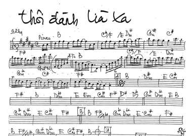 Thôi Đành Lìa Xa sheet nhạc đệm