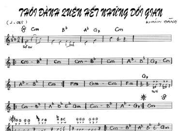 Thôi Đành Quên Hết Những Dối Gian sheet nhạc đệm
