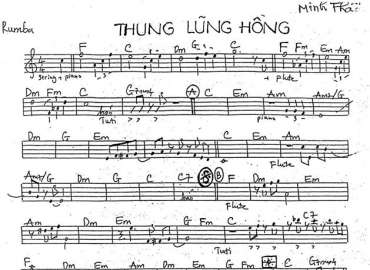 Thung Lũng Hồng sheet nhạc đệm