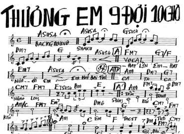 Thương Em Chín Đợi Mười Chờ sheet nhạc đệm