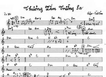 Thương Lắm Trường Sa sheet nhạc đệm