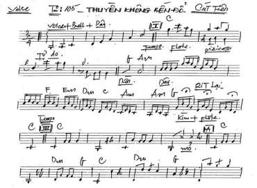 Thuyền Không Bến Đổ sheet nhạc đệm