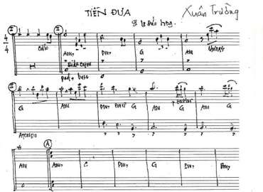 Tiễn Đưa sheet nhạc đệm