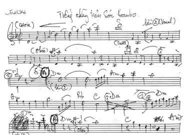 Tiếng Chày Trên Sóc Bombo sheet nhạc đệm