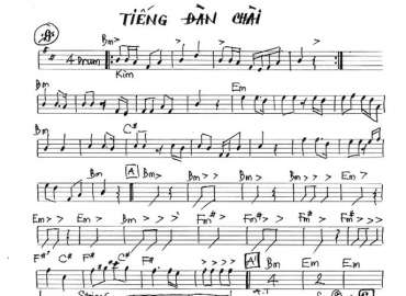 Tiếng Đàn Chài sheet nhạc đệm