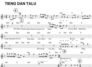Tiếng Đàn Talu sheet nhạc đệm