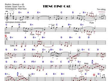 Tiếng Kinh Cầu sheet nhạc đệm