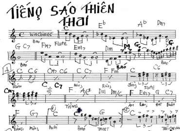 Tiếng Sáo Thiên Thai sheet nhạc đệm