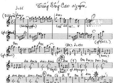 Tiếng Trống Cao Nguyên sheet nhạc đệm