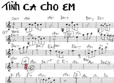 Tình Ca Cho Em Sheet Nhạc đệm