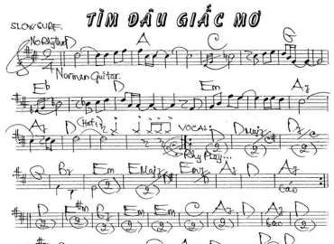 Tìm Đâu Giấc Mơ Sheet Nhạc đệm