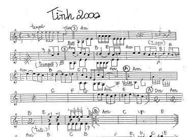 Tình 2000 Sheet Nhạc đệm