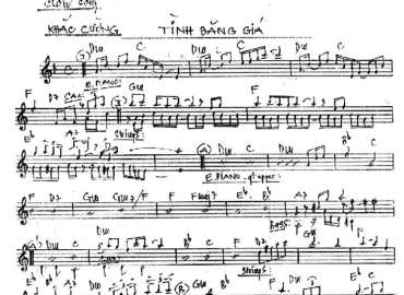 Tình Băng Giá Sheet Nhạc đệm