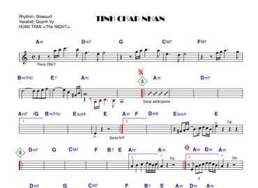 Tình Chấp Nhận Sheet Nhạc đệm