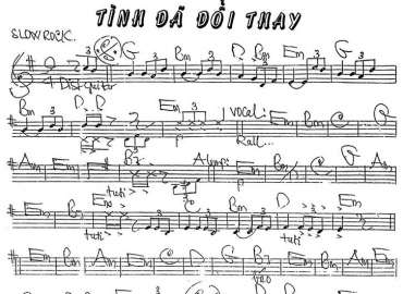 Tình Đã Đổi Thay Sheet Nhạc đệm