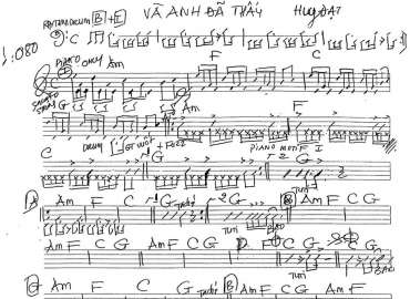 Và Anh Đã Thấy sheet nhạc đệm