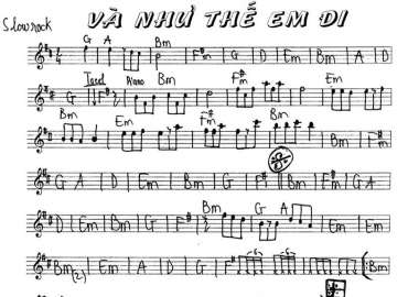 Và Như Thế Em Đi sheet nhạc đệm
