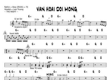 Vẫn Hoài Đợi Mong sheet nhạc đệm