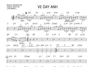 Về Đây Anh sheet nhạc đệm