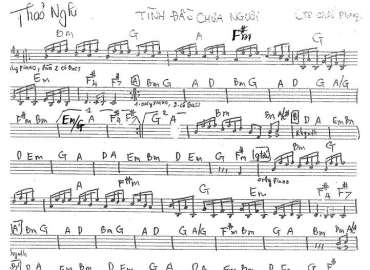 Tình Đầu Chưa Nguôi Sheet Nhạc đệm