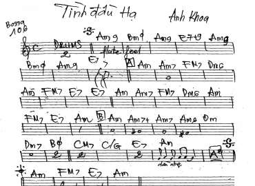 Tình Đầu Hạ Sheet Nhạc đệm
