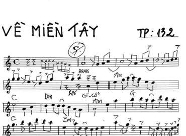 Về Miền Tây sheet nhạc đệm