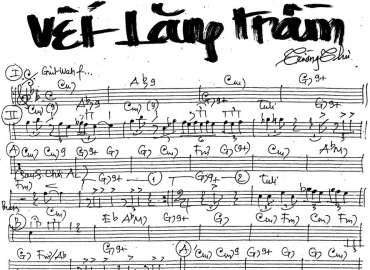 Vết Lăng Trầm sheet nhạc đệm.
