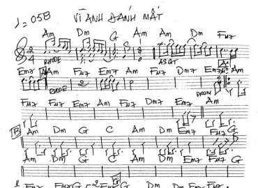 Vì Anh Đánh Mất sheet nhạc đệm