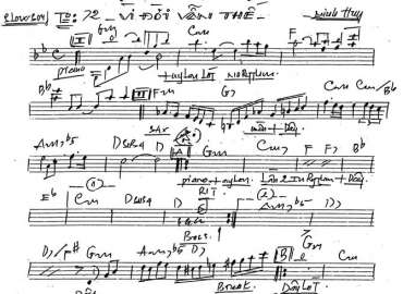 Vì Đời Vẫn Thế sheet nhạc đệm