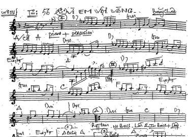 Vì Em Vội Vàng sheet nhạc đệm