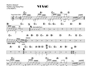 Vì Sao sheet nhạc đệm