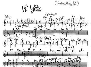 Vì Yêu sheet nhạc đệm