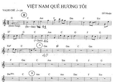 Việt Nam Quê Hương Tôi sheet nhạc đệm