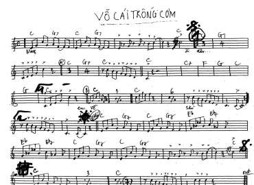 Vỗ Cái Trống Cơm sheet nhạc đệm