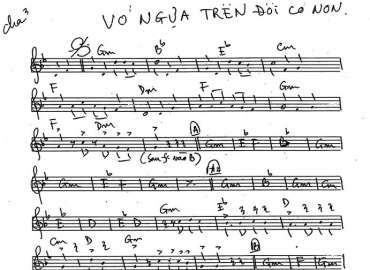 Vó Ngựa Trên Đồi Cỏ Non sheet nhạc đệm