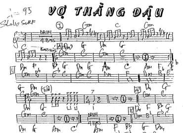 Vợ Thằng Đậu sheet nhạc đệm