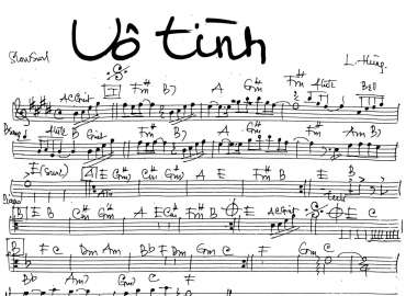Vô Tình sheet nhạc đệm