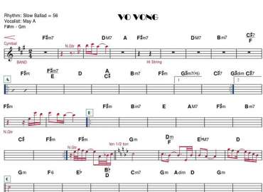 Vô Vọng sheet nhạc đệm