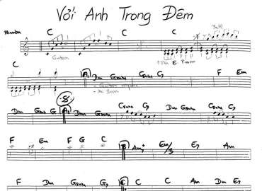 Với Anh Trong Đêm sheet nhạc đệm