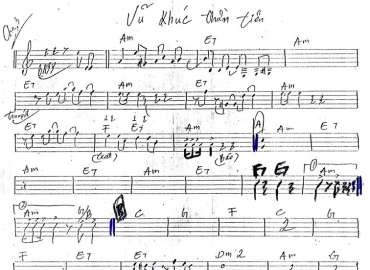 Vũ Khúc Thần Tiên sheet nhạc đệm