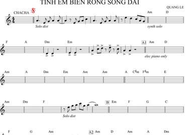 Tình Em Biển Rộng Sông Dài Sheet Nhạc