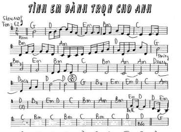 Tình Em Dành Trọn Cho Anh Sheet Nhạc đệm