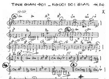 Tình Gian Dối Người Dối Gian Sheet Nhạc đệm